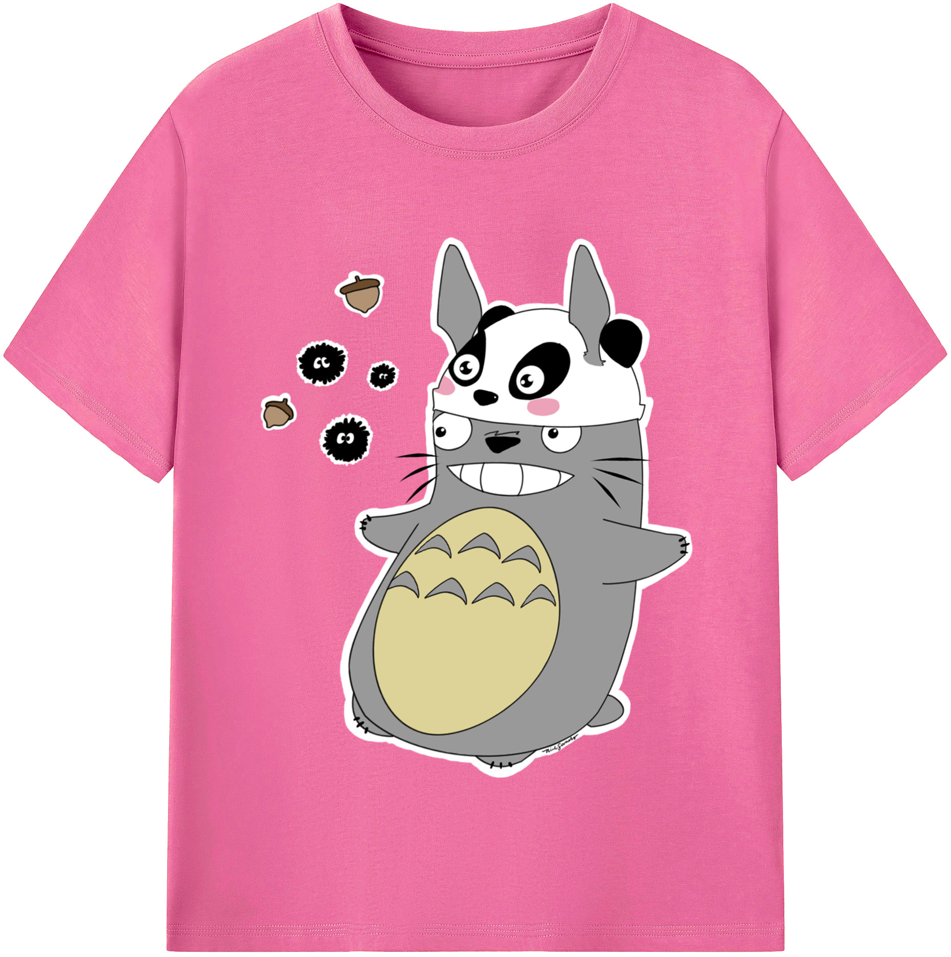 （画像用） となりのトトロ 草壁メイ 草壁サツキ My Neighbor Totoro Satsuki Kusakabe Mei Kusakabe レディースカジュアルプリントTシャツ（綿100％）
